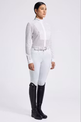 CT Perforerad Jacquard L/S Tävlingsskjorta M/haklap