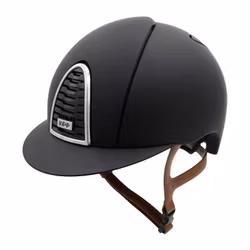 Cromo 2.0 Textil, ram krom, rutnät svart, beige remmar