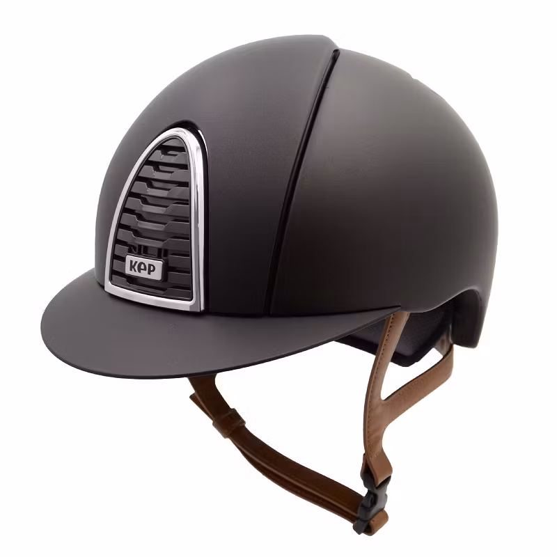 Cromo 2.0 Textil, ram krom, rutnät brun, beige remmar