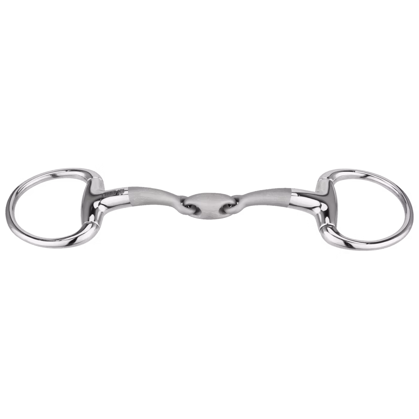 SATINOX Eggbutt bradoon 14 mm double jointed - Stainless steel