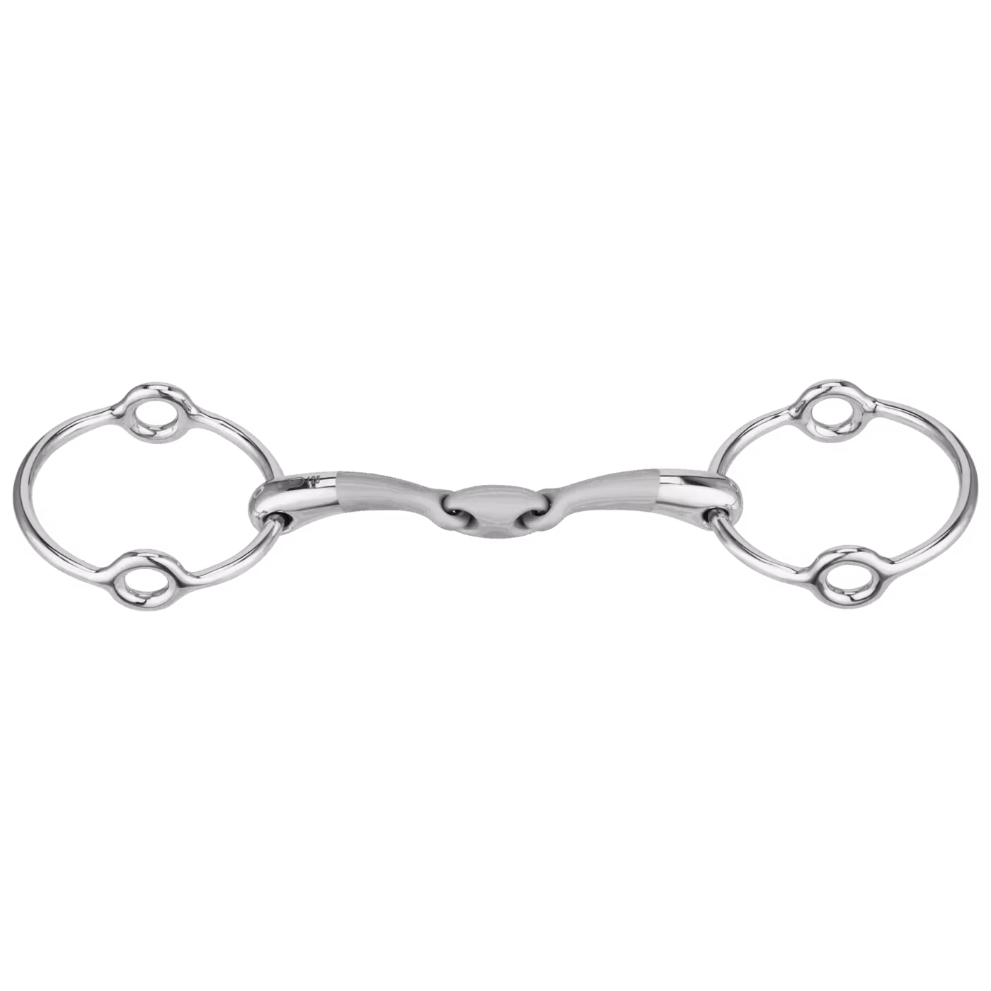 SATINOX Gag bit 14 mm double jointed - Stainless steel