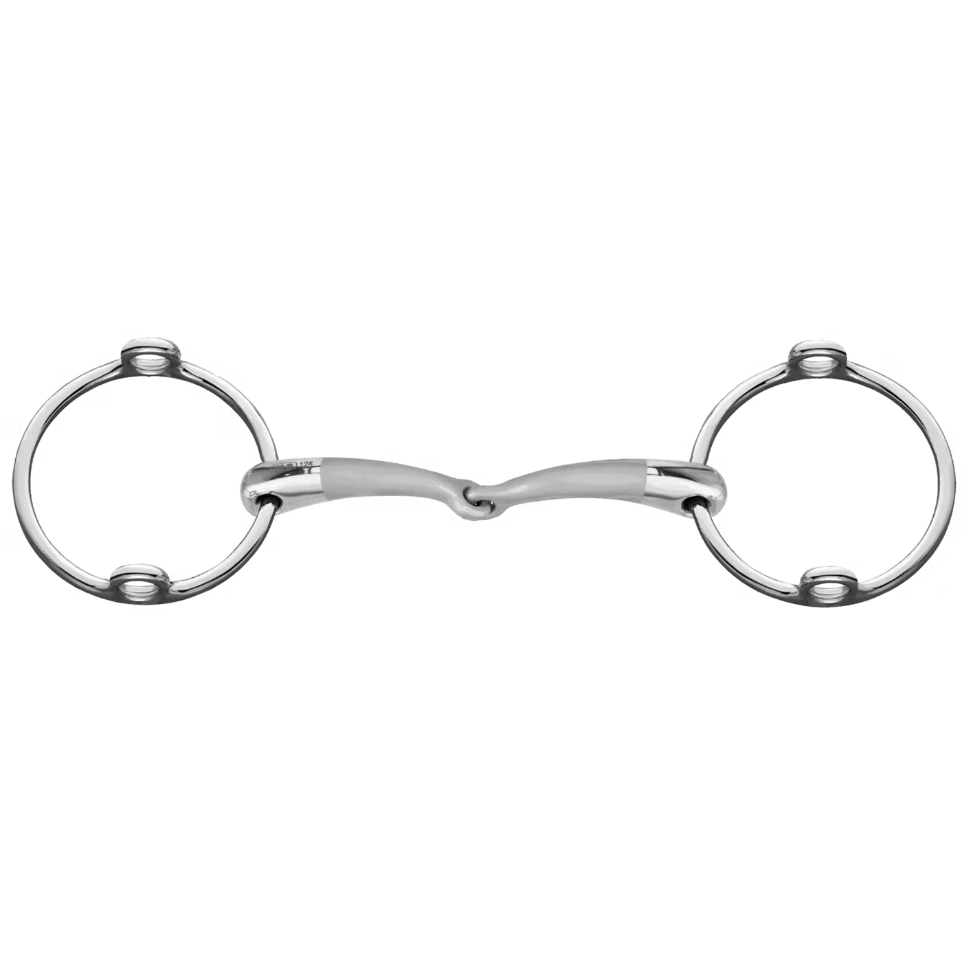 SATINOX Gag bit 14 mm single jointed - Stainless steel