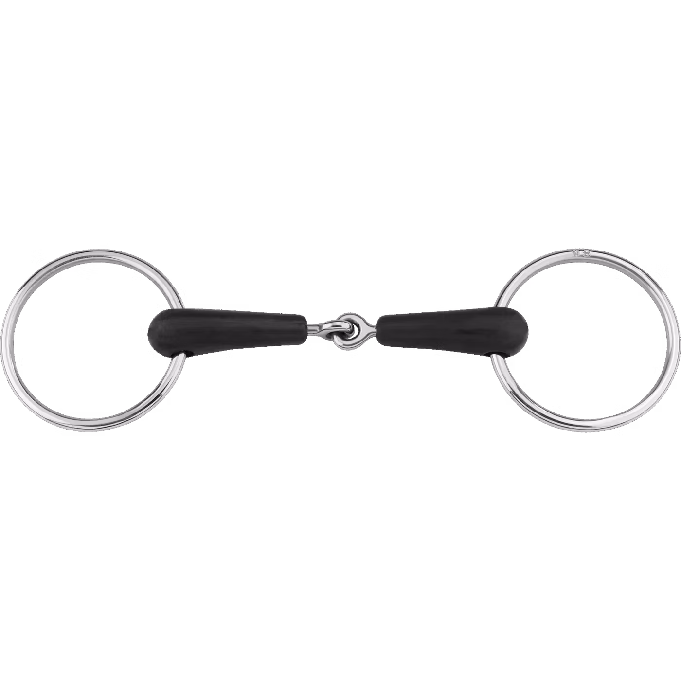 Rubber bit soft 18 mm single jointed - Stainless steel