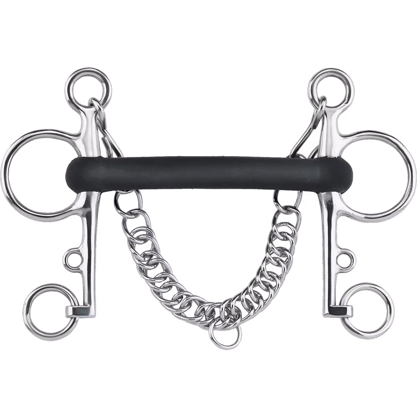 Rubber Pelham 18 mm long shank - rubber, flexible, size 135 mm