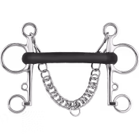 Rubber Pelham 18 mm long shank - rubber, flexible, size 135 mm