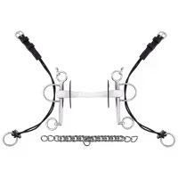 Nathe Gag Pelham 20 mm with straight Mullen Mouth and long cheeks