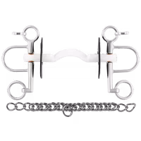 Nathe Pelham 15 mm with hard Mullen Mouth, port and short cheeks