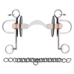 Nathe Pelham 20 mm with hard Mullen Mouth with port and long cheeks