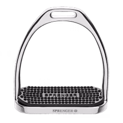FILLIS Stirrups - Stainless steel, with black rubber pad