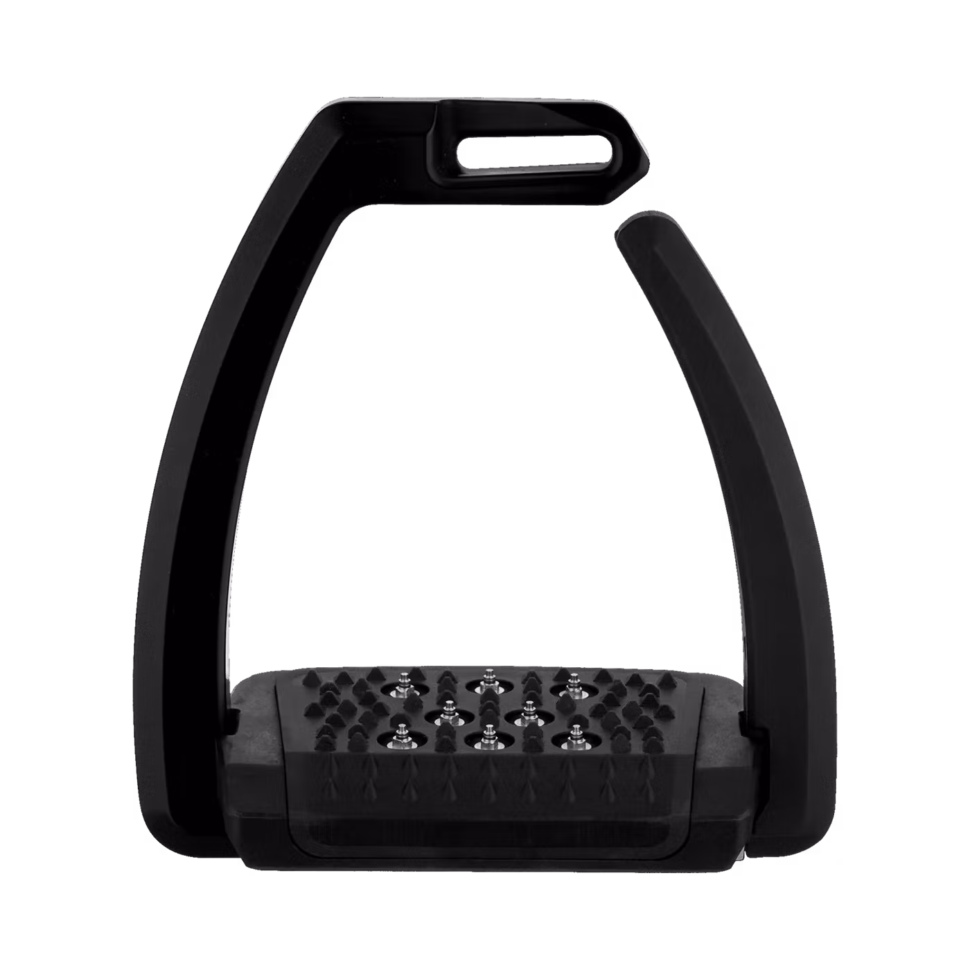 Aero-Stirrups with spikes black anodized - size 120 mm
