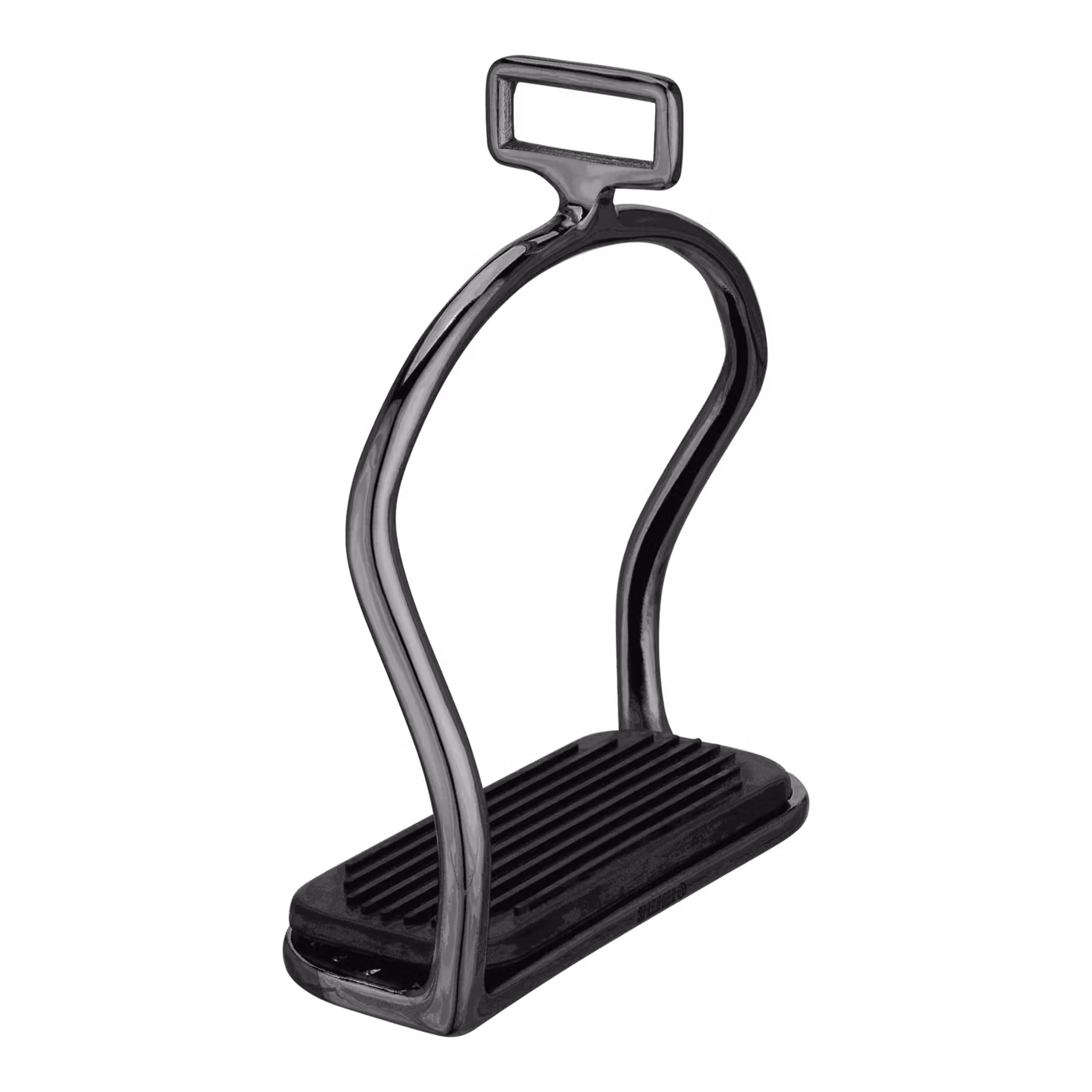 Icelandic Stirrups - Stainless steel, size 120 mm with black rubber pad