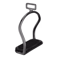 Icelandic Stirrups - Stainless steel, size 120 mm with black rubber pad