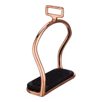 Icelandic Stirrups - Stainless steel, size 120 mm with black rubber pad