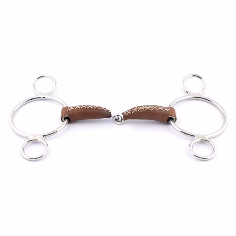 JumpIn French mouth 3 ring Leather Covered bit