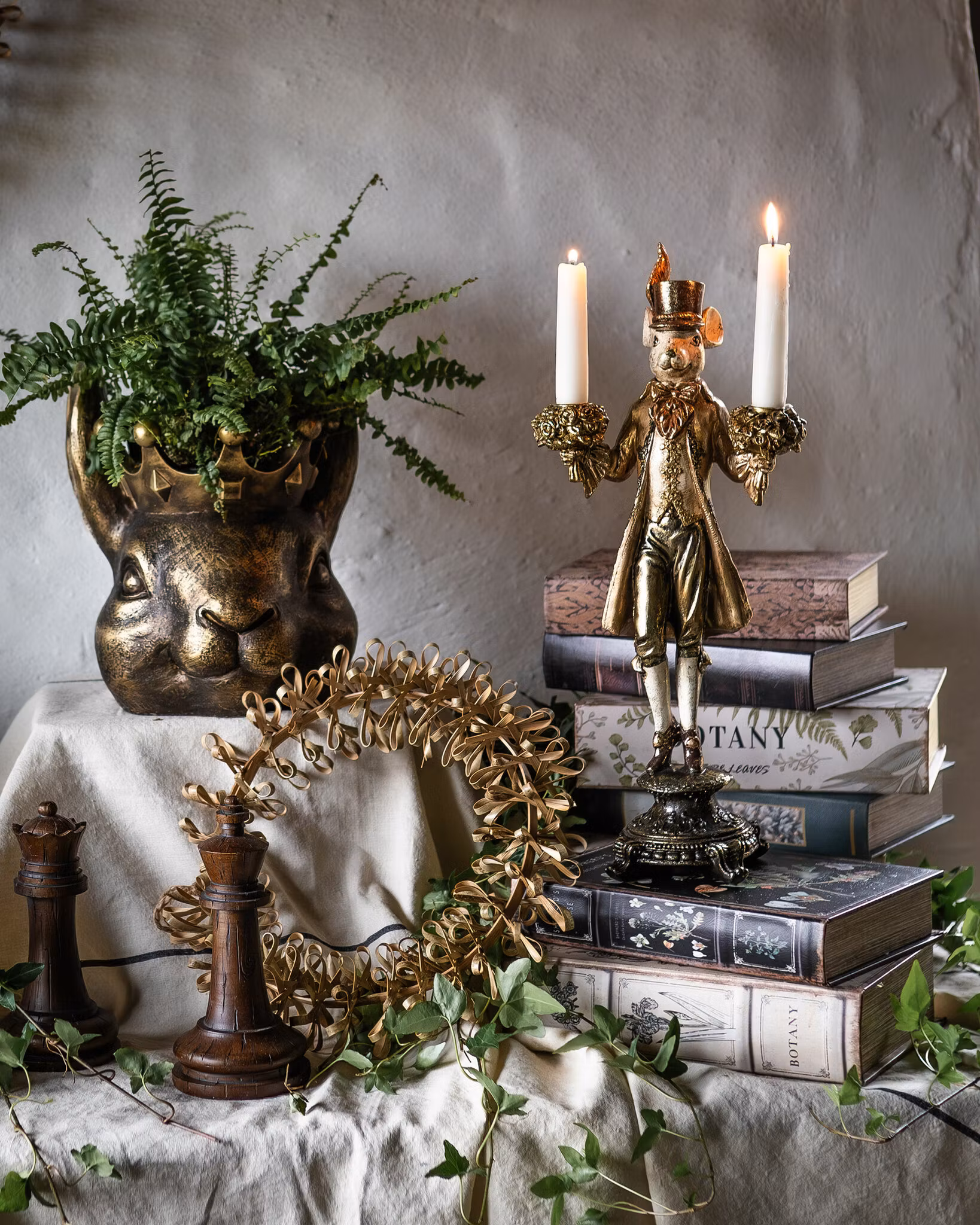 Ljusstake Mus Guld Poly