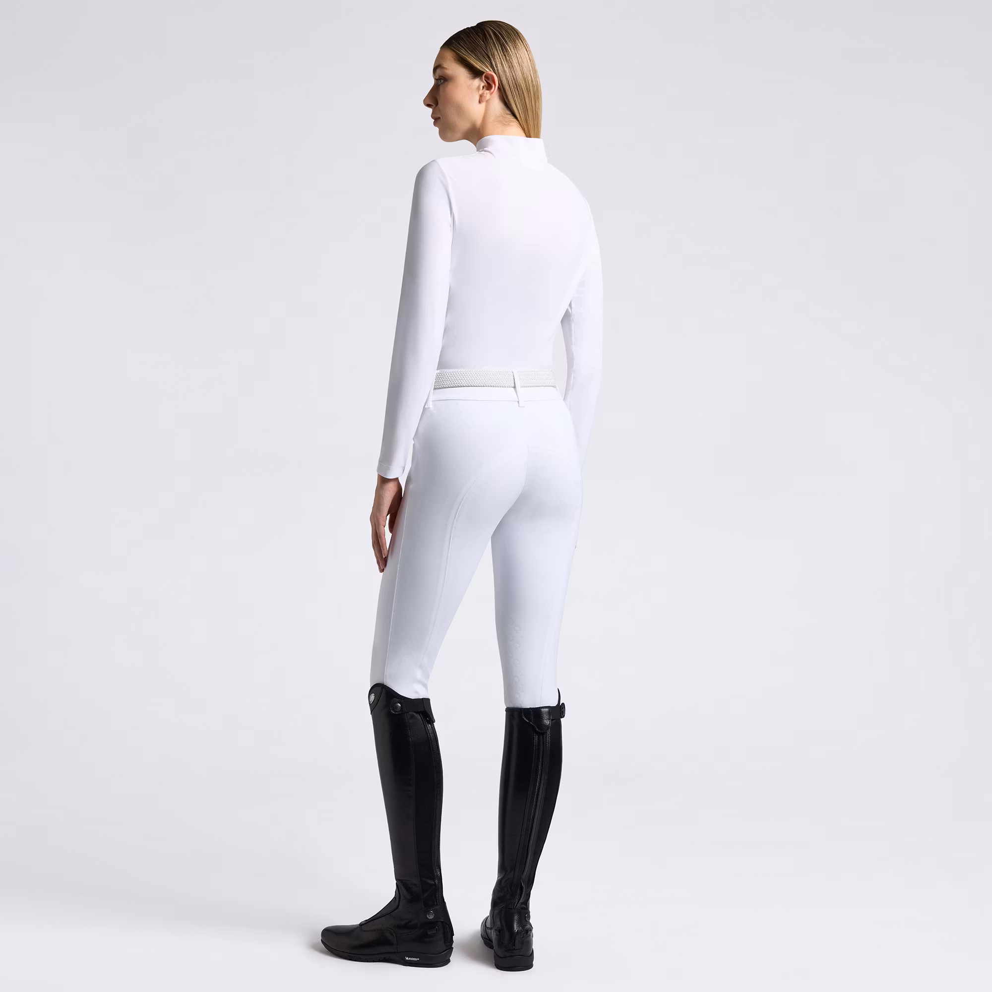 Cavalleria Toscana Perforated Jersey L/S traning Polo