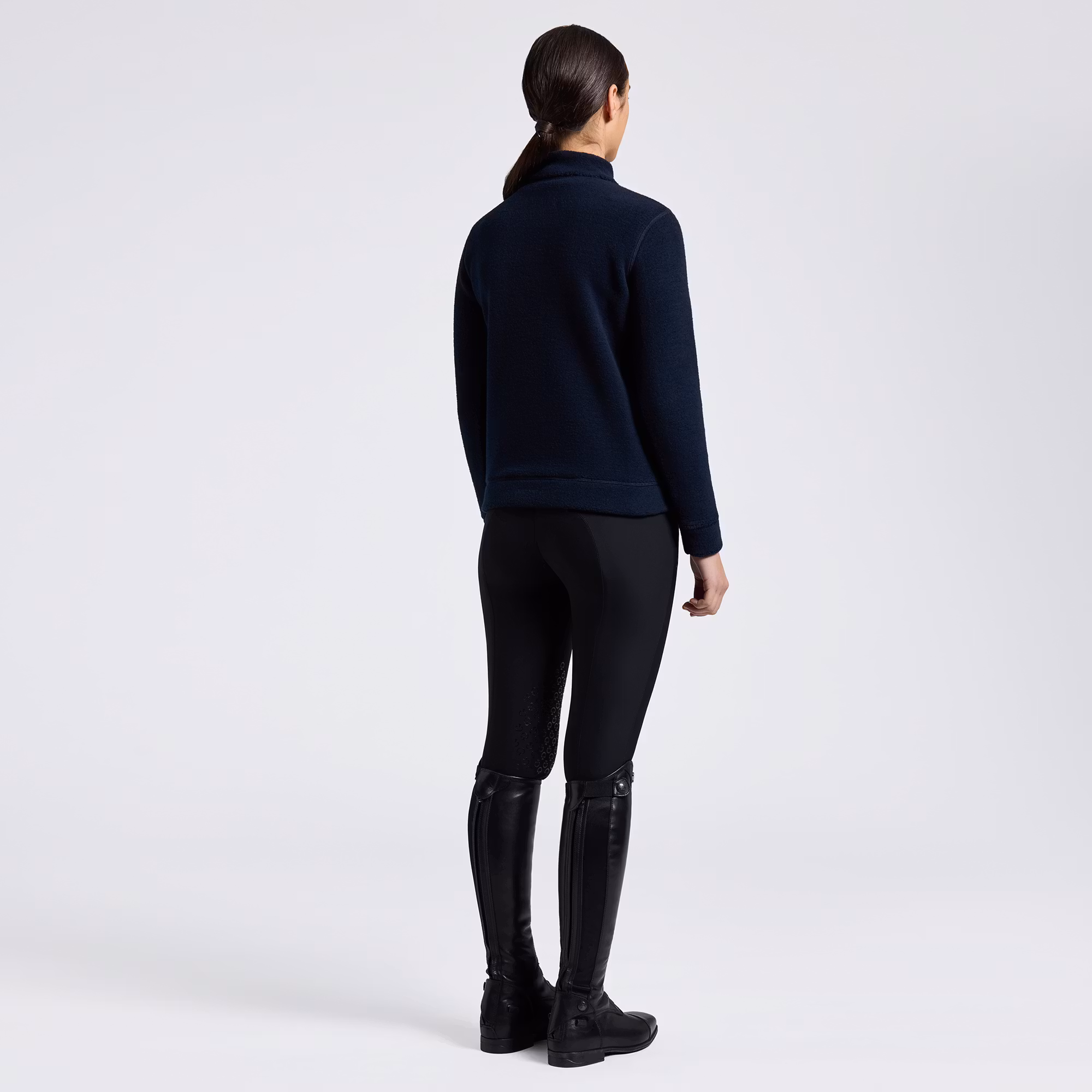 Cavalleria Toscana Fleece w/Orbit Embroidery Logo Half Zip Hoodie