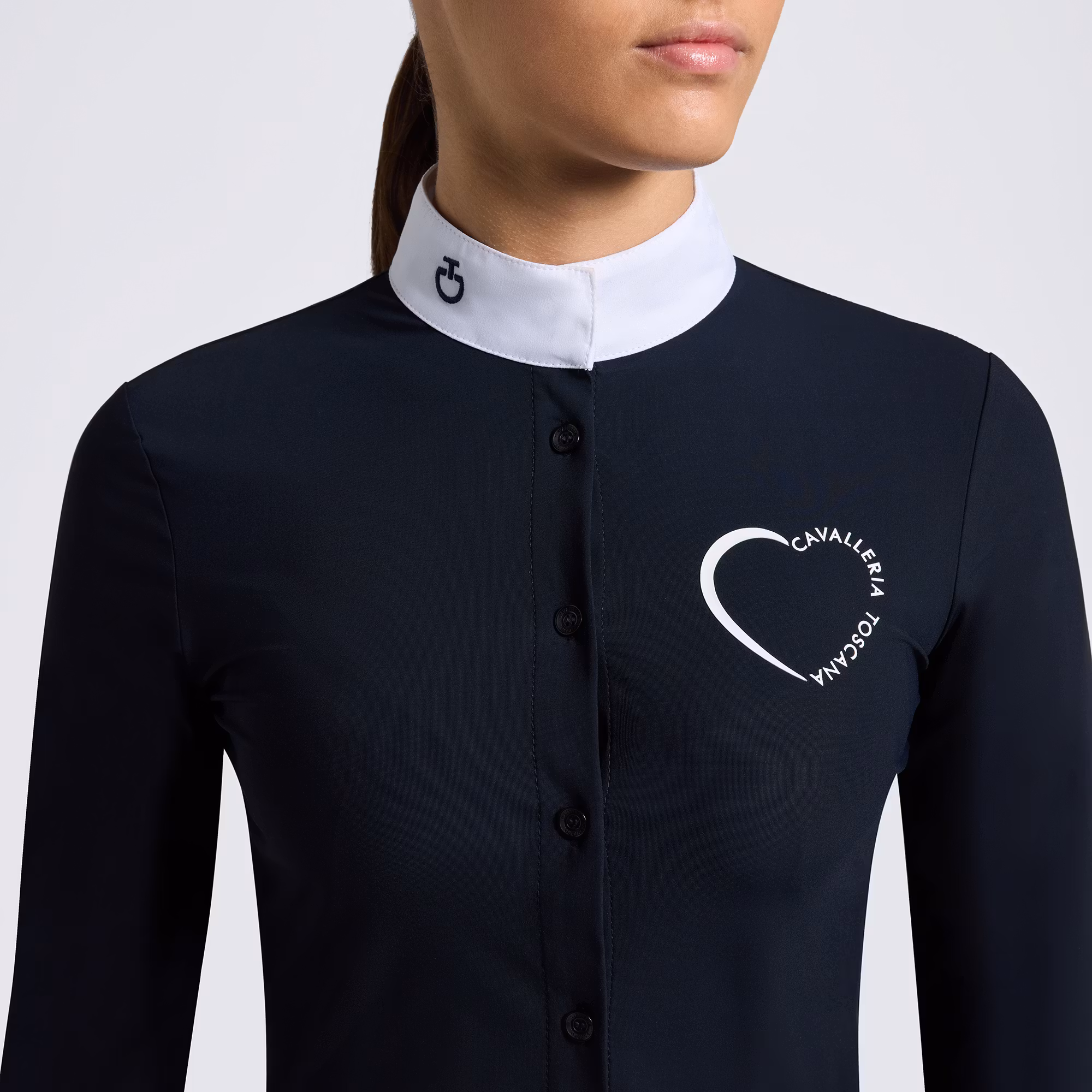 Cavalleria Toscana L/S Jersey w/Print Logo Competition Shirt