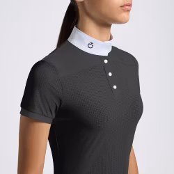 Cavalleria Toscana Perforated Jersey Inserts S/S Competition Shirt