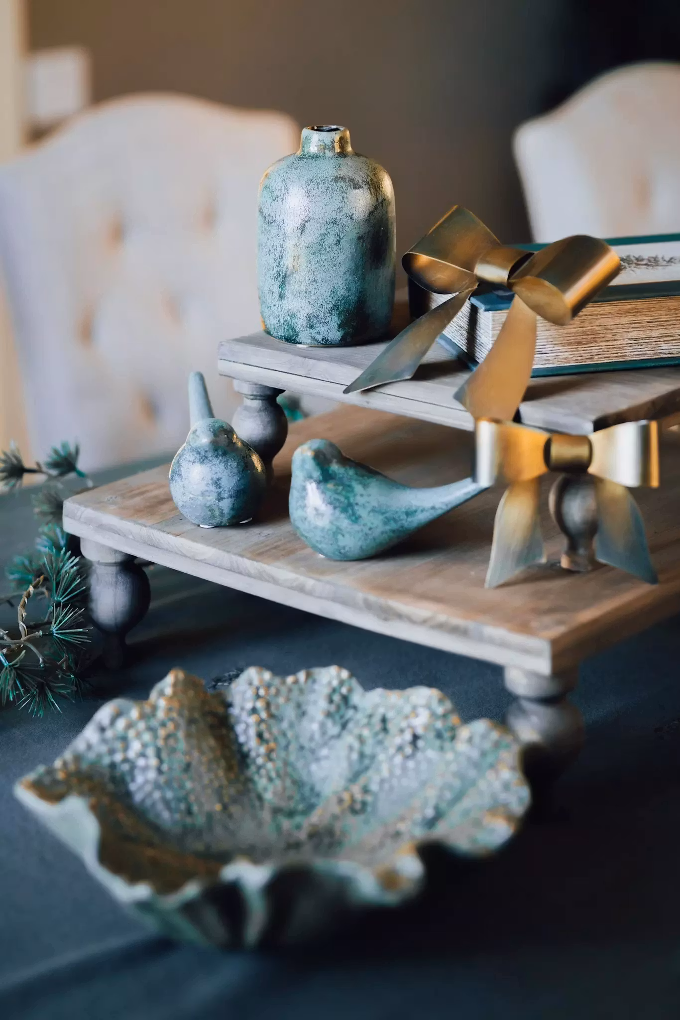 Piedestalbord Tanya Mörkbrun