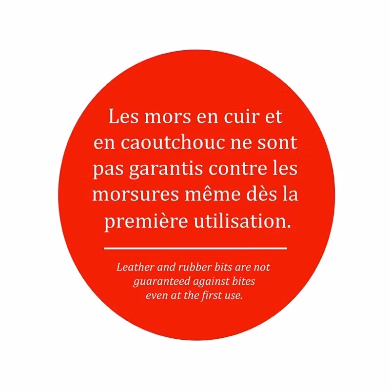 JumpIn  French mouth Leather Covered beval bit