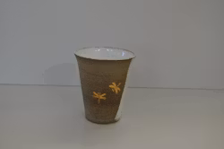 Lattemugg med Trollsländor i Gulddekor