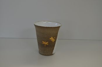 Lattemugg med Trollsländor i Gulddekor