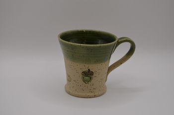 Espresso mugg med grönt ekollon dekor