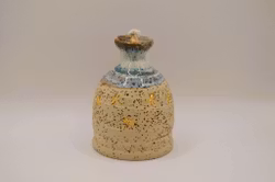 Oljelampa med trollsländor i guld