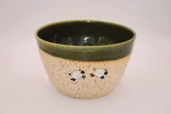 Frukostskål grön med Får