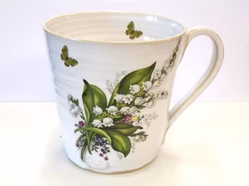 Temugg med Liljekonvalj dekor