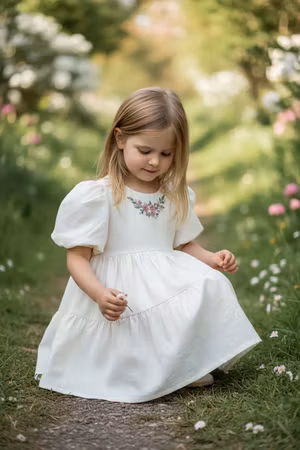 Linkjole med blomsterbroderi