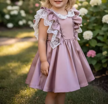 Bohemian satin dress (3 år)