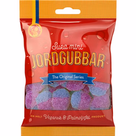 Jordgubbar Sura Mini Candy People 80g