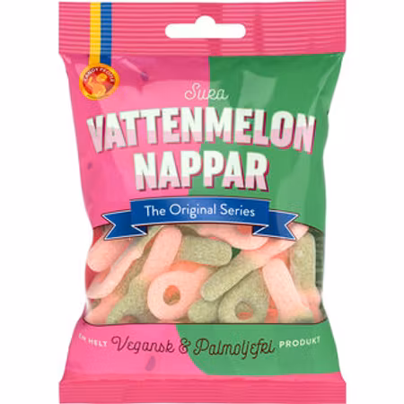 Vattenmelon Nappar Sura Vegan Candy People 80g