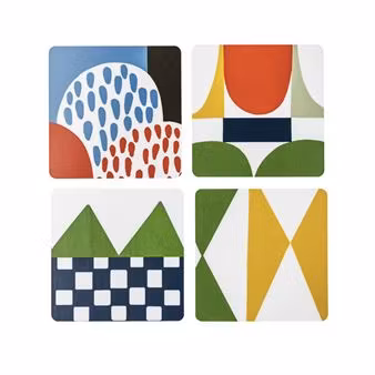 Almedahls Bows glasunderlägg 4-pack multi
