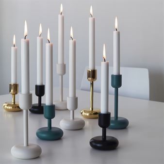 Iittala Nappula ljusstake mässing hög