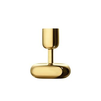 Iittala Nappula ljusstake mässing låg