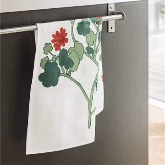 Almedahls Pelargonia kökshandduk röd