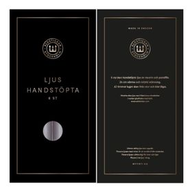 Eldstickan handstöpta ljus grå