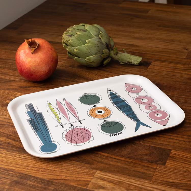 Almedahls Picknick liten bricka blå rosa