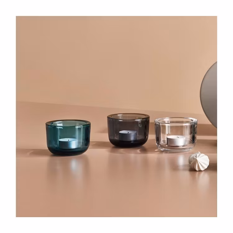 Iittala Valkea ljuslykta havsblå