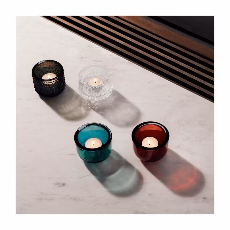 Iittala Valkea ljuslykta havsblå