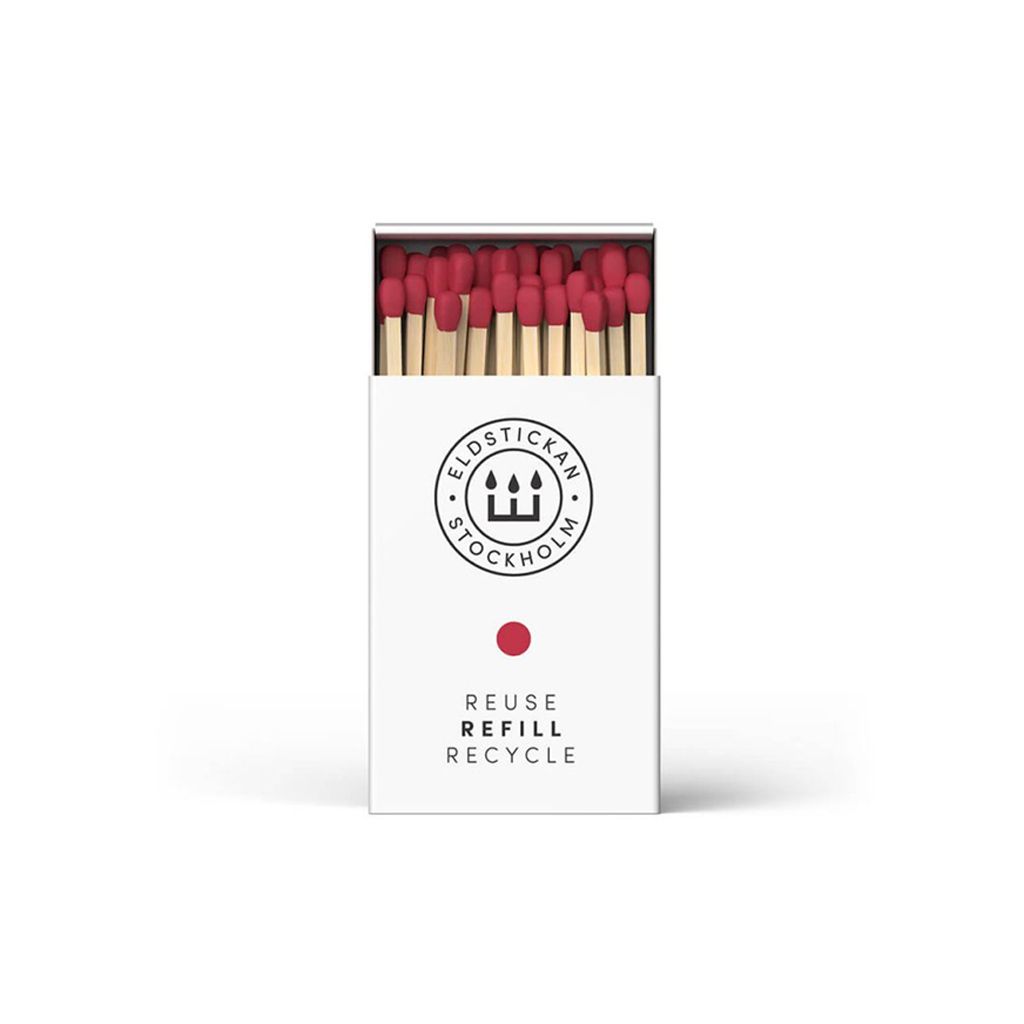 Eldstickan tändstickor refill röd
