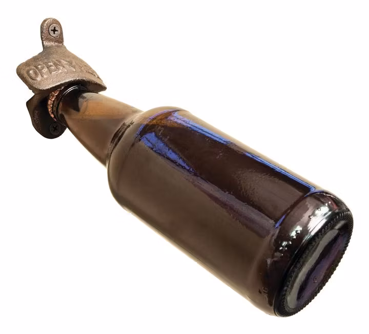 Twine bottle opener wall