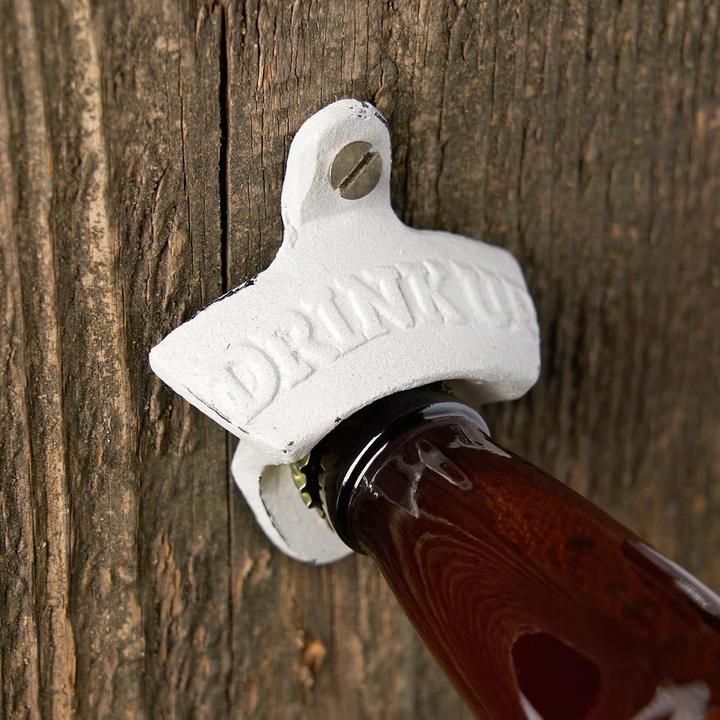 Twine bottle opener white