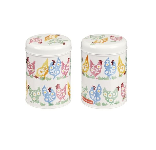 Emma Bridgewater Spring Chickens plåtburk rund