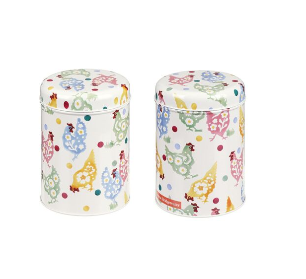 Emma Bridgewater Spring Chickens plåtburk rund