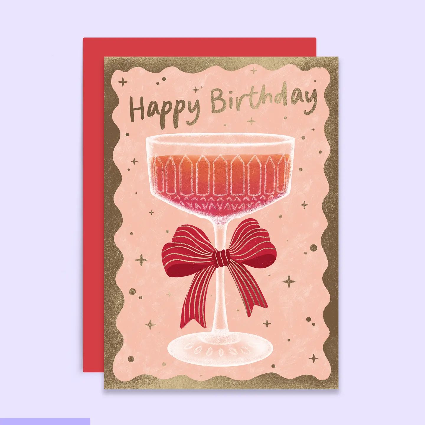 Kort - "Happy Birthday" Cocktailglas