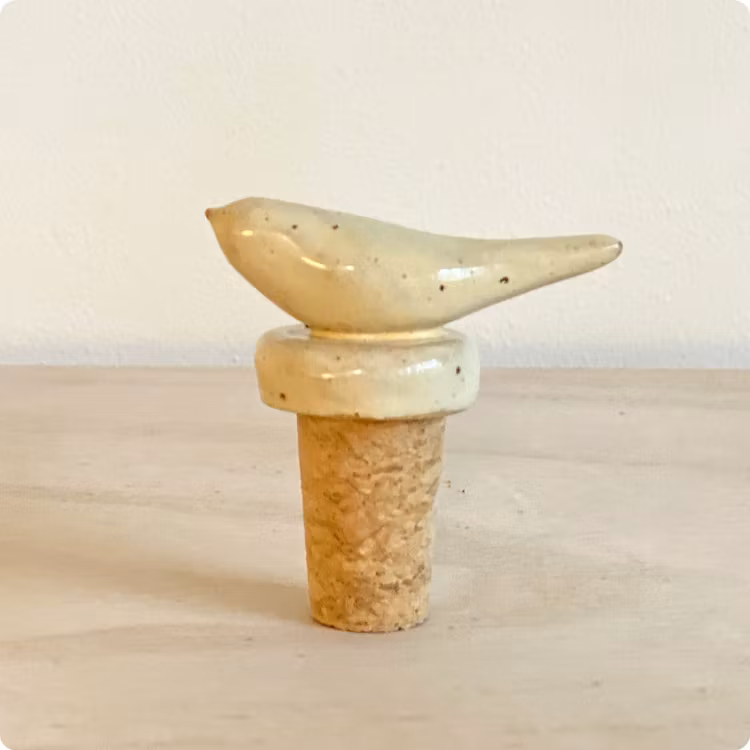 Flaskstoppare fågel VANILJ